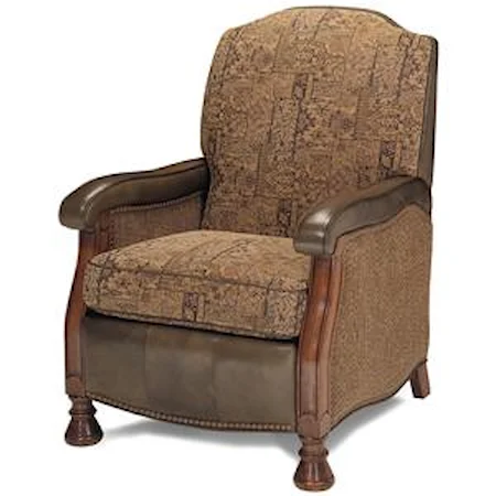 Push Back Recliner with Nailhead Trim